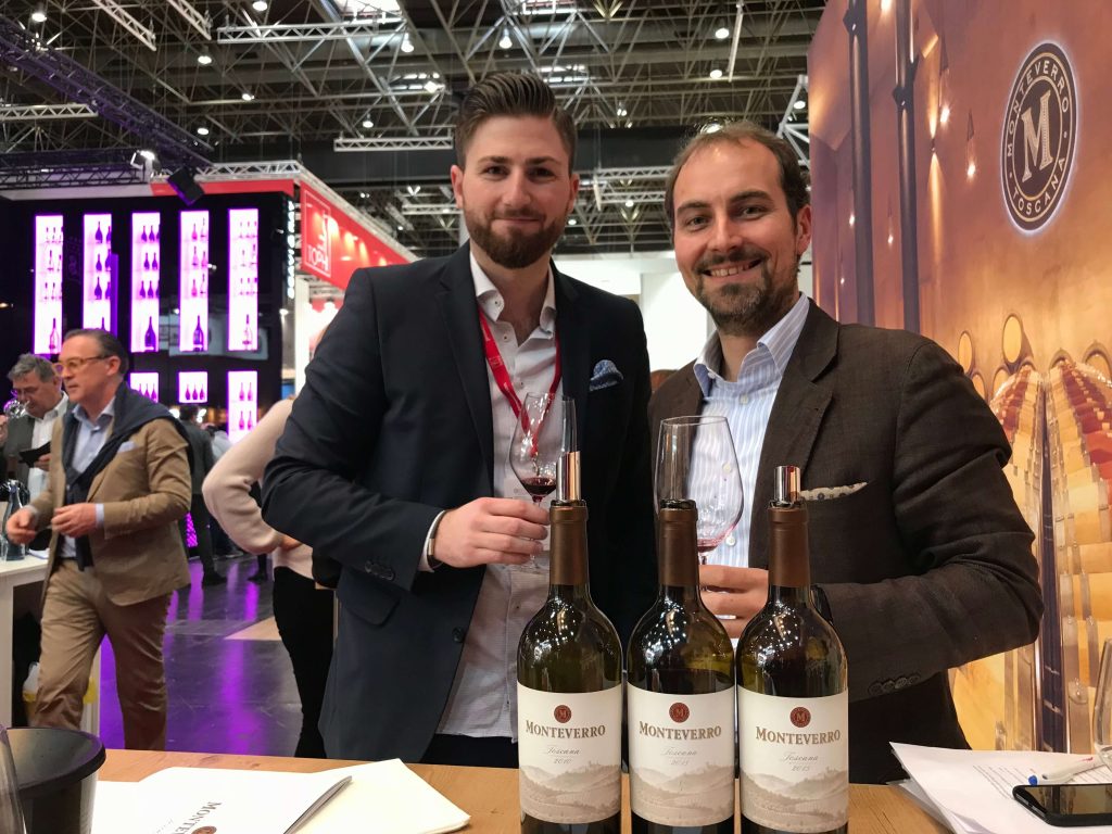 BJR Le Bouquet auf der ProWein 2018 Düsseldorf mit Georg Weber von Monteverro Toscana