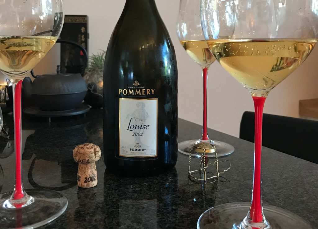 Pommery Louise 2002 – Das Vermächtnis von Madame Pommery Pommery Louise Champagner 2002 Prestige Cuvee mit Riedel Fatto a Mano Sommelier Glas BJR Le Bouquet Björn Bittner Maximilian Riedel