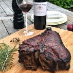 Albers Food BJR Björn Bittner Porterhouse Greater Omaha Gold Label US Beef mit Tyrrells Wines Shiraz Australien Hunter Valley 2009 Wein Food Pairing Riedel Fatto a Mano Glas Header
