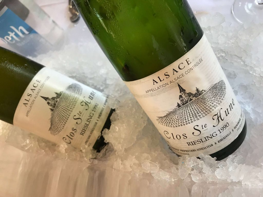 Clos Ste Hune 1990 von der Domaine Trimbach beim Riesling Tasting für die Millesimes Alsace mit Pierre Trimbach