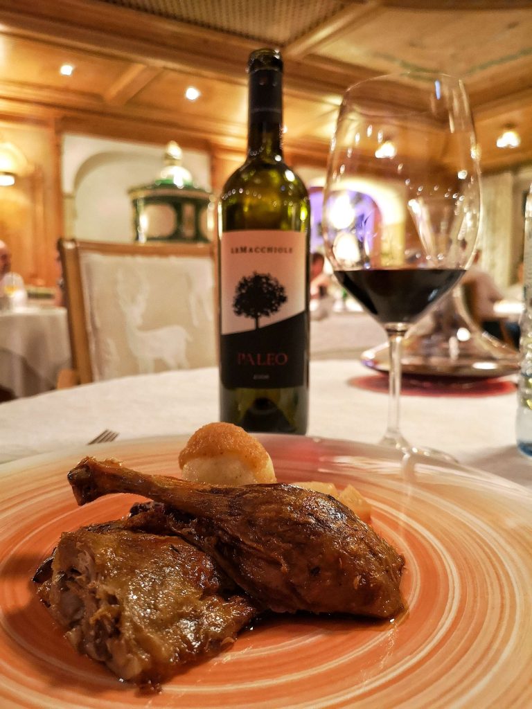 STOCK Weinwoche Zillertal Finkenberg Spa Wellness Wein Gans Blogheri Paleo Le Macchiole Dinner Riedel