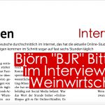 Meininger Weinwirtschaft Verlag Speicher Redaktion ARD ZDF Influencer Studie Interview Björn Bittner Befragung Wein Wirtschaft Branche Beruf Job Blogger