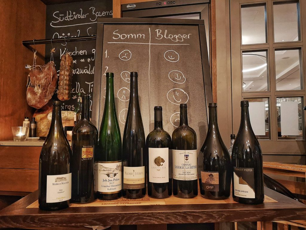 Big Bottle Steigenberger Grandhotel Petersberg Somm vs Blogger Markus Molitor Klosterberg Mosel Joh. Jos. Prüm Kabinett Riesling Graacher Himmelreich Van Volxem Bitburger Roman Niewodniczanski Hawesko Pieper Drachenfels