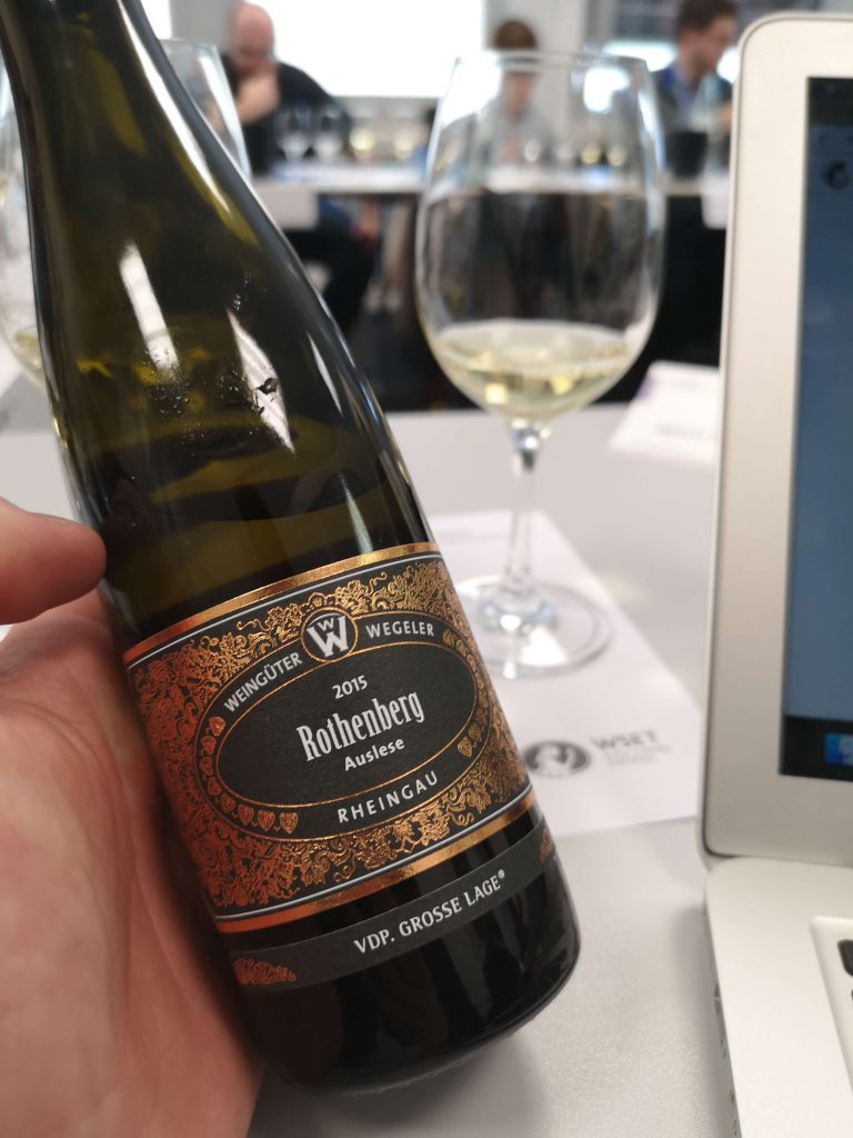 WSET Level 3 Koblenz London Wine Spirits Education Trust Weingut Wegeler Rothenberg Riesling Auslese VDP Grosse Lage