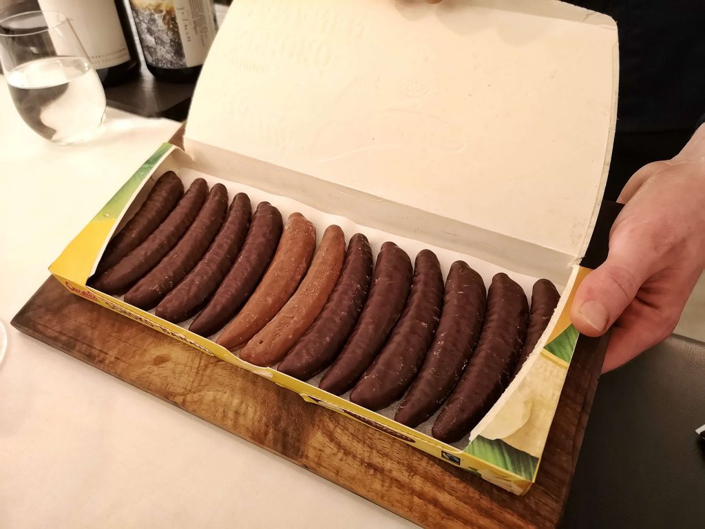 Mraz & und Sohn Wien Michelin Stern Schokobanane Casali Banane Schokolade