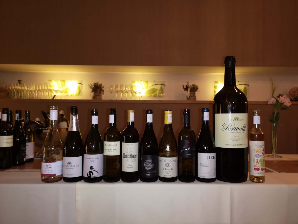 Austrian Wine Summit 2019 Weingipfel Österreich Dinner Gasthaus Csencsits Perwolf 9 Liter Umathum Kollwentz