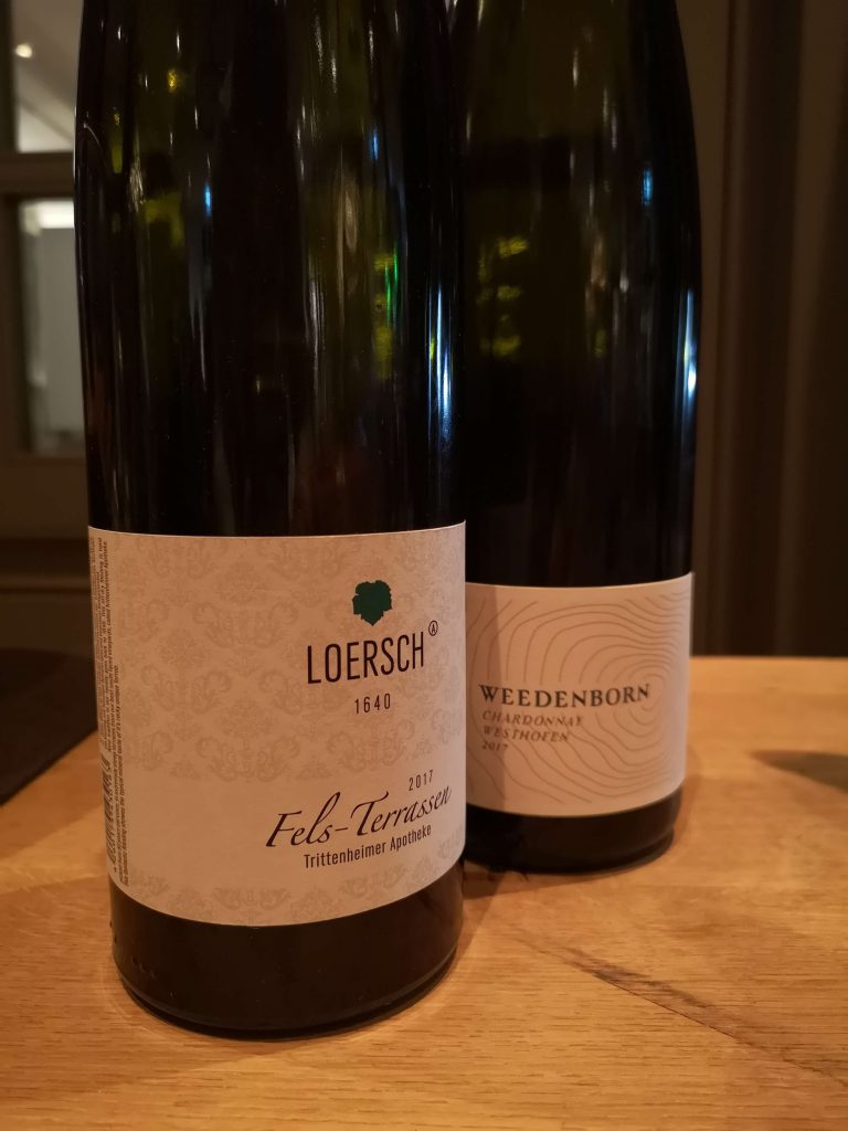 Steigenberger Big Bottle 2.0 Grandhotel Petersberg Loersch Riesling Fels Terrassen Trittenheimer Apotheke Spätlese Weedenborn Chardonnay Westhofen Weil Robert Gesine Roll