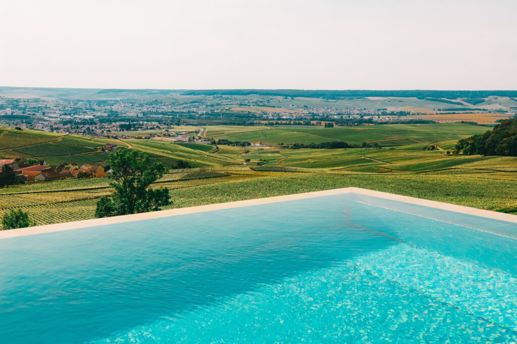 Royal Champagne Infinity Pool Epernay Vineyards